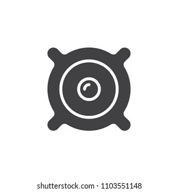 Speaker vector icon. filled flat sign for mobile concept and web design. Amplifier simple solid icon. Symbol, logo illustration. Pixel perfect vector graphics