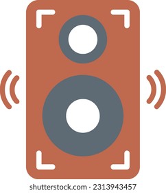 Speaker Vector Icon Flat Style