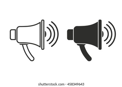 Speaker vector icon. Illustration isolated on white background for graphic and web design.