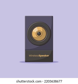 Ilustración del icono del vector del altavoz. Vector de altavoz. Estilo de caricatura plana adecuado para la página de aterrizaje web, pancarta, volante, pegatina, fondo de escritorio