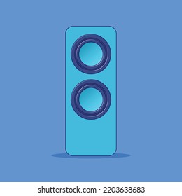 Ilustración del icono del vector del altavoz. Vector de altavoz. Estilo de caricatura plana adecuado para la página de aterrizaje web, pancarta, volante, pegatina, fondo de escritorio