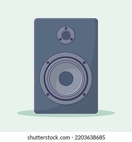 Ilustración del icono del vector del altavoz. Vector de altavoz. Estilo de caricatura plana adecuado para la página de aterrizaje web, pancarta, volante, pegatina, fondo de escritorio