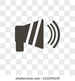 Speaker vector icon isolated on transparent background, Speaker logo concept