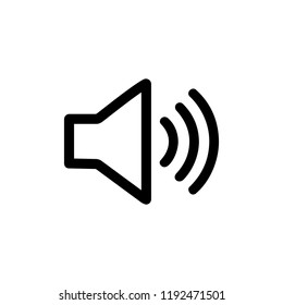 Speaker vector icon isolated on white background