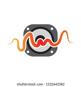 Speaker vector icon isolated on white background