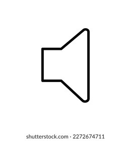 Icono del vector del altavoz, aislado en fondo blanco.