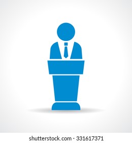 Speaker vector icon isolated on white background