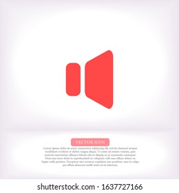 Speaker vector icon , lorem ipsum Flat design