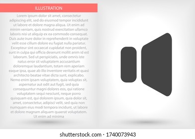 Speaker vector icon , lorem ipsum Flat design