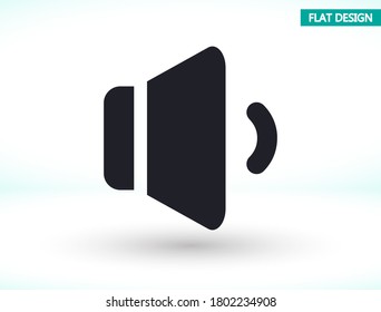 Speaker vector icon , lorem ipsum Flat design
