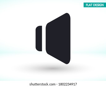 Lautsprecher-Vektorsymbol , lorem ipsum Flaches Design