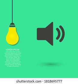 Icono vector del altavoz, lorem ipsum Diseño plano