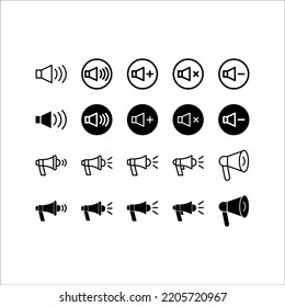 Icono vector del altavoz. Vector de símbolos de icono de correo. símbolo para el sitio web Equipo y vector móvil.
