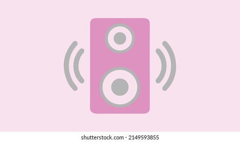 Speaker vector icon in modern trendy flat style. Loudspeaker symbol vector illustration.