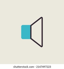 Speaker vector icon. Music sign. Graph symbol for music and sound web site and apps design, logo, app, UI