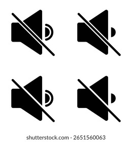 Ícone de vetor de alto-falante. Mute Icon Symbols vetor. símbolo para o site Computador e vetor móvel. Ícone Megaphone de alto-falante de som: Ilustração de vetor sólido único para design de site, logotipo, aplicativo, modelo. 