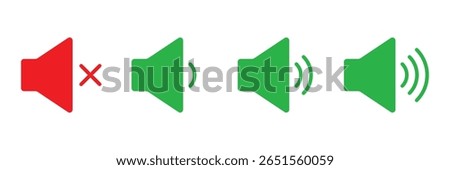 Speaker vector icon. Mute Icon Symbols vector. symbol for web site Computer and mobile vector. Sound Speaker Megaphone Icon: Single Solid Vector Illustration for Website Design, Logo, App, Template. 