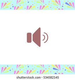 Speaker vector icon on white background. Isolated illustration. Business picture.