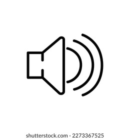 Speaker vector icon, Outline style, isolated on white Background.