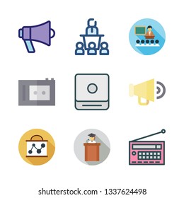speaker vector icon set