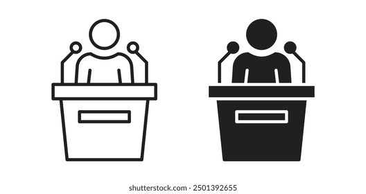 speaker vector icon set in black color.