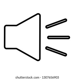 Speaker vector icon, sound volume illustration symbol.