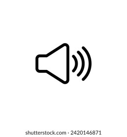 Icono vector del altavoz. icono de volumen.  vector de símbolo de sonido