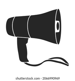 Icono vector del altavoz.Icono vector negro aislado en altavoz de fondo blanco.