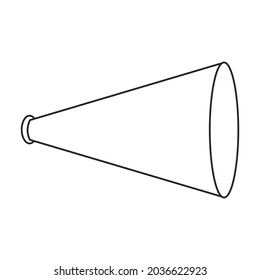 Icono vector del altavoz.Icono vector de contorno aislado en altavoz de fondo blanco.