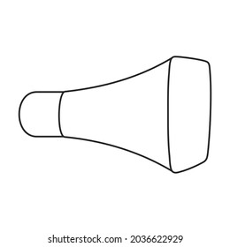 Speaker vector icon.Outline vector icon isolated on white background speaker.