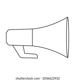 Speaker vector icon.Outline vector icon isolated on white background speaker.