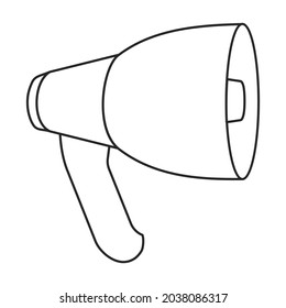 Speaker vector icon.Outline vector icon isolated on white background speaker.