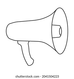 Icono vector del altavoz.Icono vector de contorno aislado en altavoz de fondo blanco.