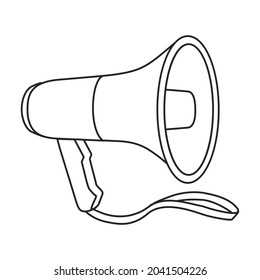 Icono vector del altavoz.Icono vector de contorno aislado en altavoz de fondo blanco.