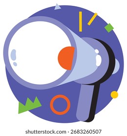 Speaker Vector Illustration. Flat Minimal Design. Editable Illustration for Web, Mobile, Print