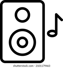 Ilustración del vector del altavoz sobre un fondo transparente.Símbolos de calidad superior.Icono del vector de trazo para el diseño de concepto y gráfico. 