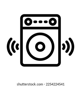 Speaker Vector Line Icon Design