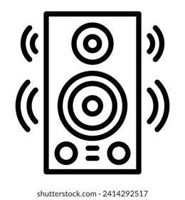 Speaker Vector Line Icon Design