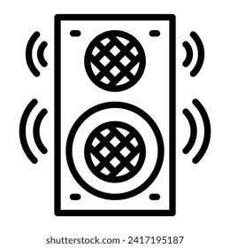 Speaker Vector Line Icon Design