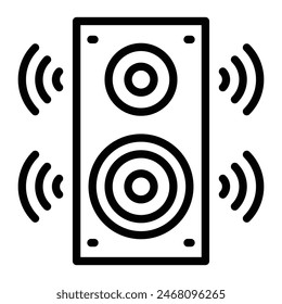 Speaker Vector Line Icon Design
