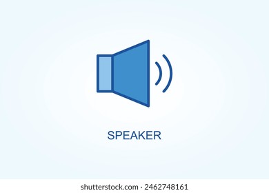 Ilustración de símbolo de Vector o logotipo de altavoz