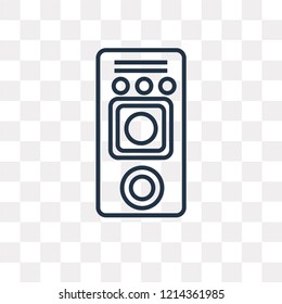 Speaker vector outline icon isolated on transparent background, high quality linear Speaker transparency concept can be used web and mobile