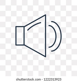 Speaker vector outline icon isolated on transparent background, high quality linear Speaker transparency concept can be used web and mobile