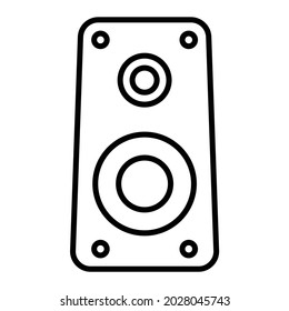 Icono De Contorno Del Vector Del Altavoz Aislado En Fondo Blanco
