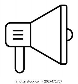 Icono De Contorno Del Vector Del Altavoz Aislado En Fondo Blanco
