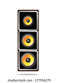 speaker vector sign icon, song and music entertainment concept background 