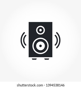 Speaker vector solid glyph icon