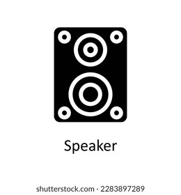 Speaker Vector   Solid Icons. Simple stock illustration stock