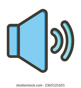Speaker Vector Thick Line Filled Colors Icon For Personal And Commercial Use.
