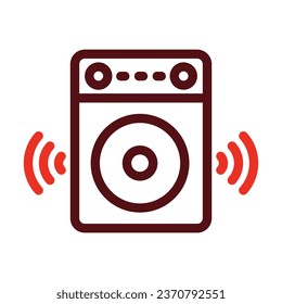 Speaker Vector Thick Line Two Color Icons For Personal And Commercial Use.
